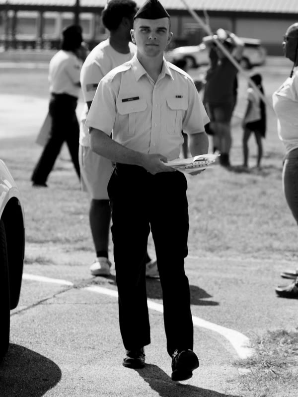 Chuck's younger brother in Air Force uniform on graduation day